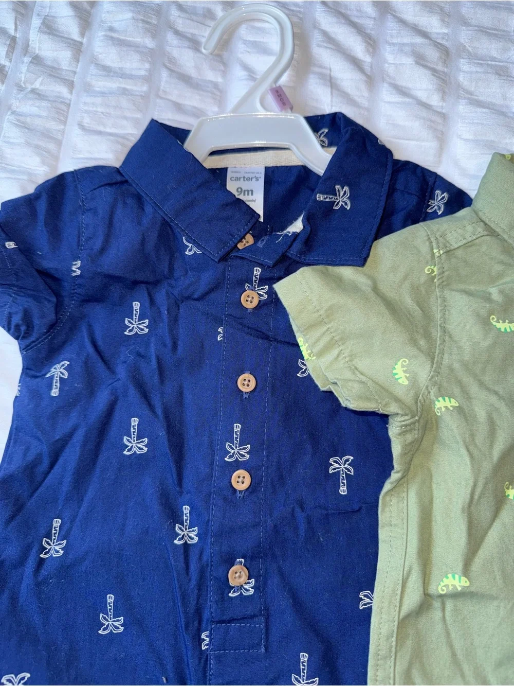 Carter's Infant Boys 2 Rompers And Pants Lot Size 6 And 9 Month NEW